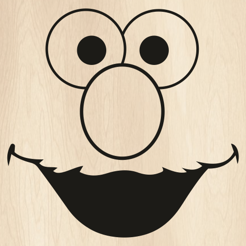 Cookie Monster Black Face SVG