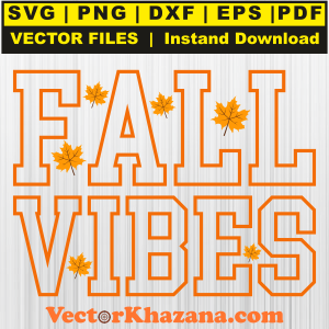 Fall Vibes Leaf SVG