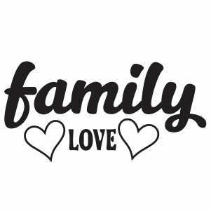 Family Love Heart Vector