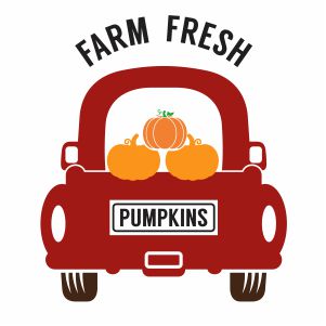 Pumpkins Truck Vector