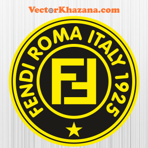 Fendi Roma logo embroidery design
