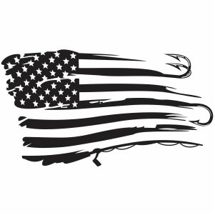Fishing American Flag SVG | America Fishing Distressed ...