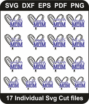  Football Team Mom Mascot Svg Bundle