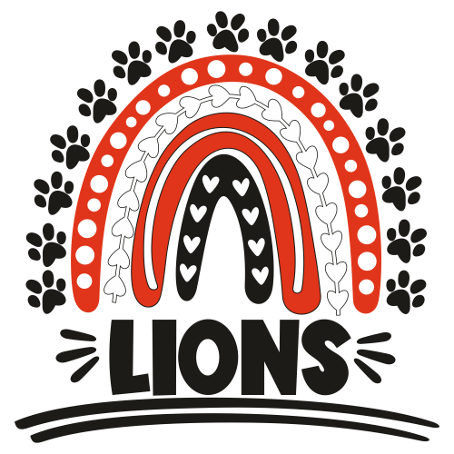 Lions Football Rainbow Svg