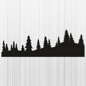 tree line silhouette vector