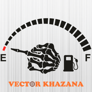 Gas Gauge Middle Skull Finger Svg