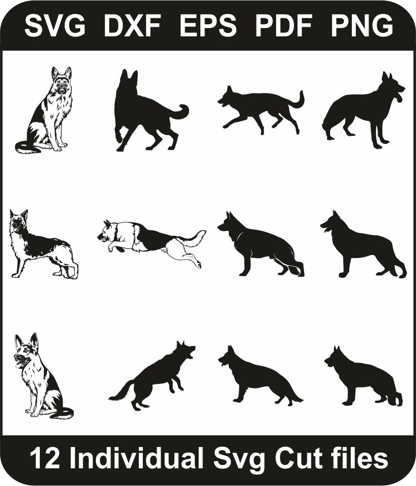 German Shepherd Dog Svg Pack