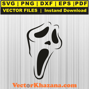 Halloween Ghost Scream Face Svg