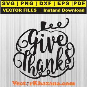 Give Thanks Pumpkin Fall SVG