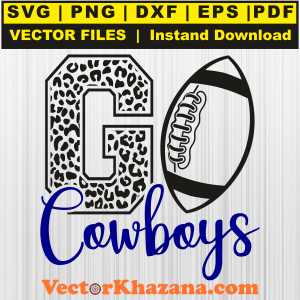 Go Cowboys Football Svg