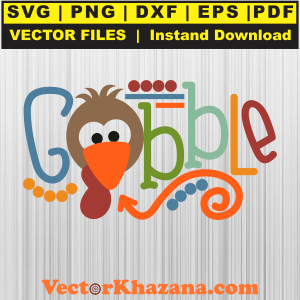 Thanksgiving Gobble Turkey Svg