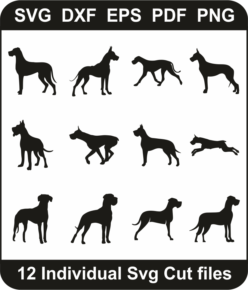 Great Dane Dog Svg Bundle