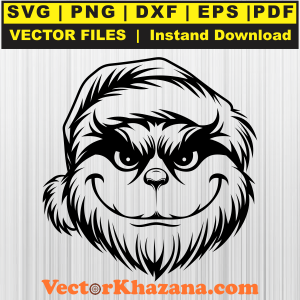 Grinch Black Face Svg Png