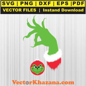 Grinch Hand Ornament Svg Png