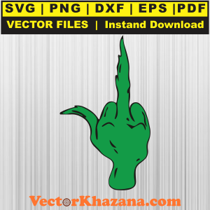 Grinch Middle Finger SVG