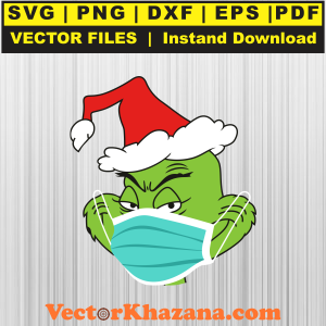 Christmas Grinch Wear Mask SVG