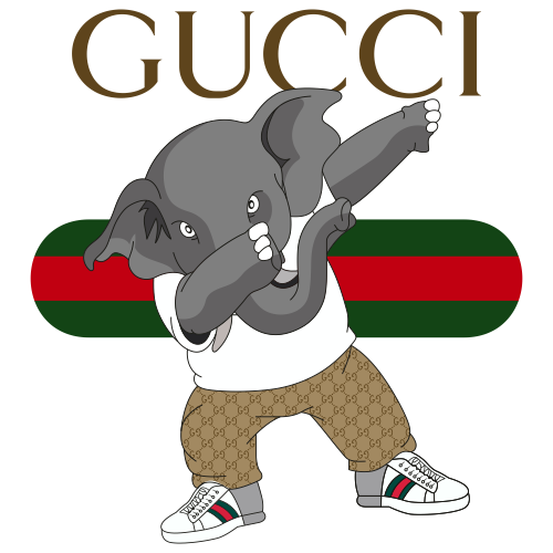 Gucci Elephant Vector