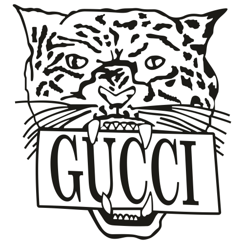 Gucci Panther Black Head Svg