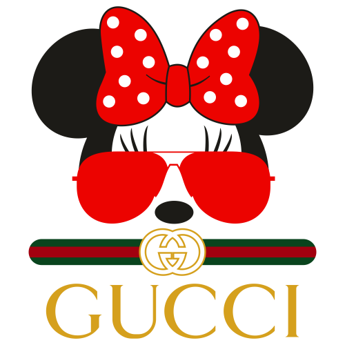 Minnie Gucci Svg Logo Svg, Minnie Mouse Svg, Gucci Svg