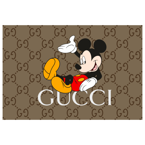 Gucci Pattern Mickey Mouse Svg