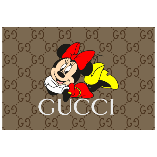 Gucci Pattern Minnie Mouse Svg