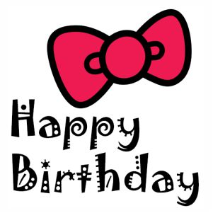 Download Happy Birthday Hello Kitty Bow svg