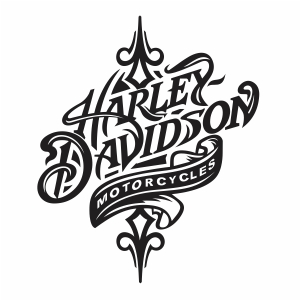 harley davidson logo with wings vector