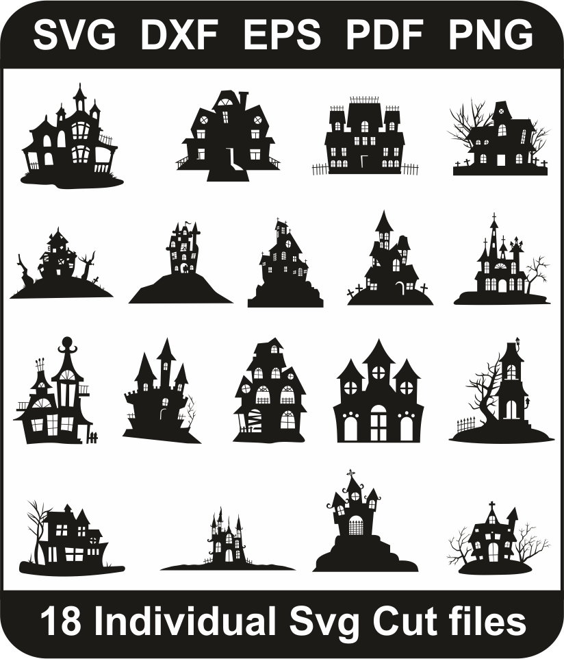 Halloween Haunted House Svg Bundle