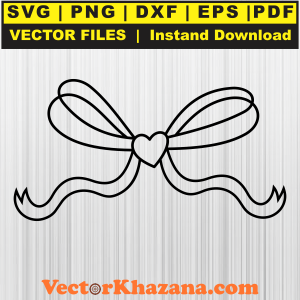 Coquette Ribbon Bow Svg