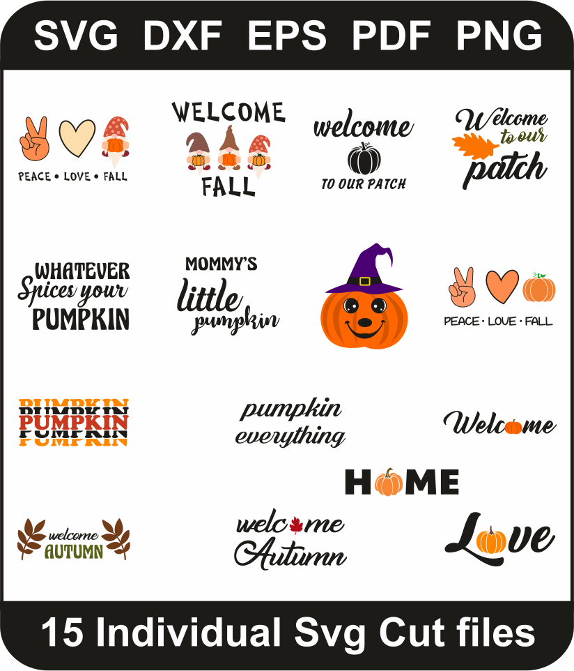 Happy Fall Pumpkin Svg Bundle