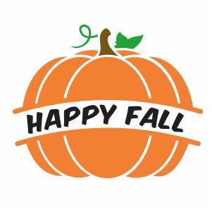 Happy Fall Pumpkin Vector