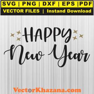 Happy New Year Star Svg