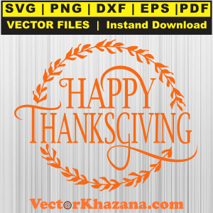 Happy Thanksgiving Fall Svg