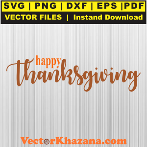 Happy Thanksgiving Letter SVG