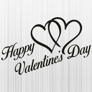 Happy Valentines Day Heart Outline Svg