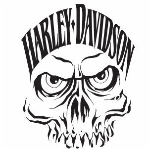 harley davidson skull face logo SVG file | harley davidson skull logo ...
