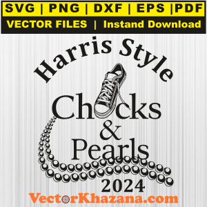 Harris Style Chucks and Pearls 2024 Svg