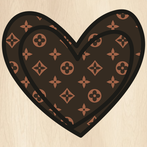 Louis Vuitton Pattern Love SVG