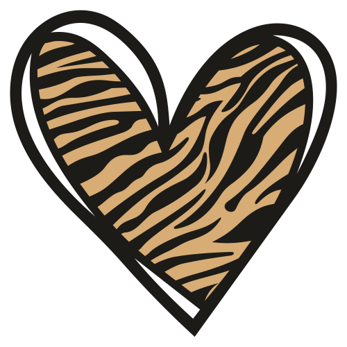 Tiger Heart Pattern Svg