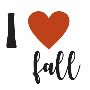 I Love Fall Vector