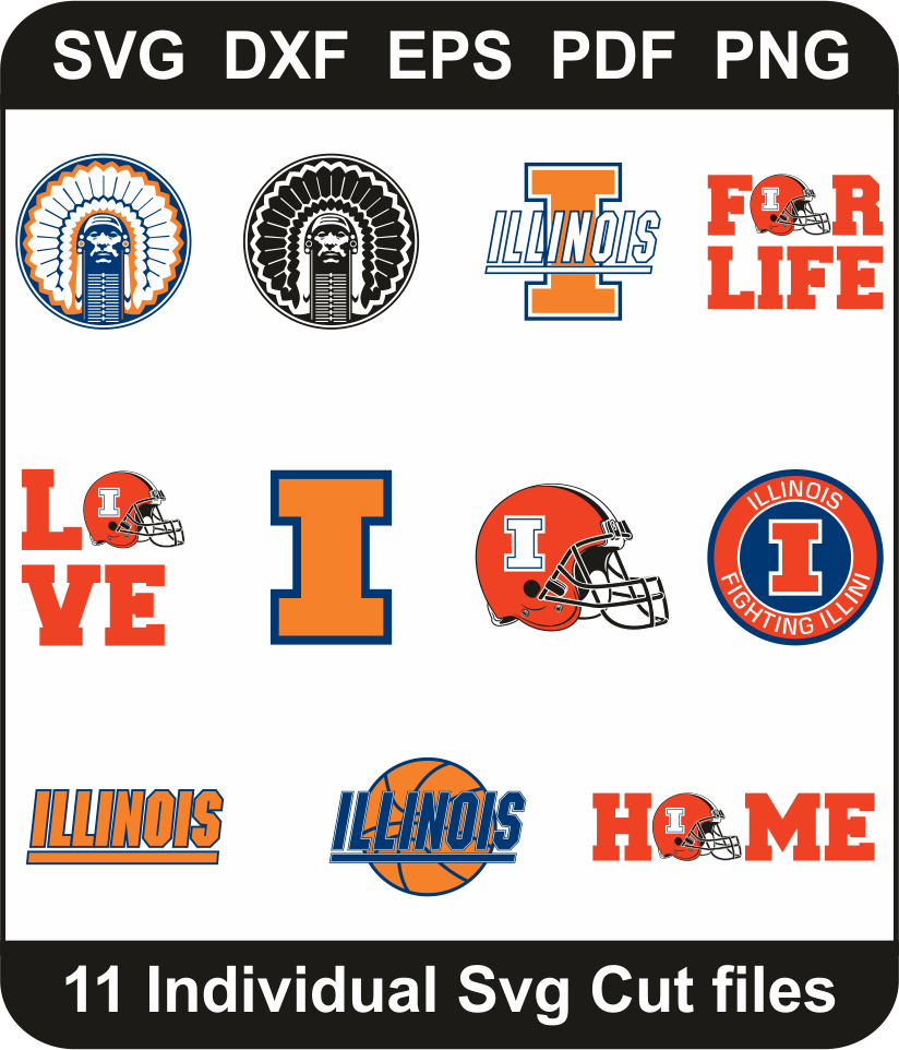 Illinois Fighting Illini Svg Bundle