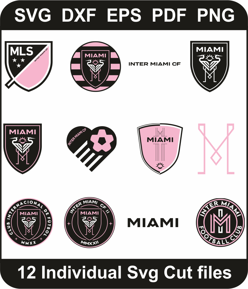 Inter Miami CF Svg Bundle