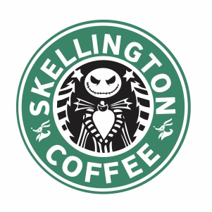 Download Skellington Coffee Svg Nightmare Before Christmas Starbucks Svg Svg Dxf Eps Pdf Png Cricut Silhouette Cutting File Vector Clipart