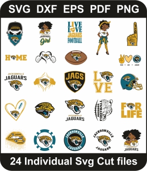 Jacksonville Jaguars Svg Bundle | Jacksonville Jaguars NFL Png Pack