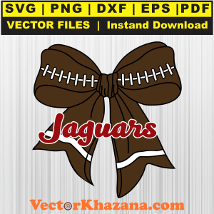 Jaguars Football Coquette Bow Svg