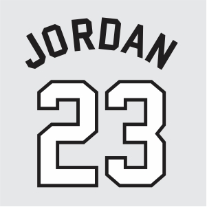 Michael Jordan 23 Bulls Jersey Print Letters SVG Png Jpg 