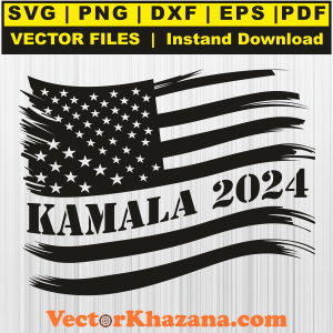 Kamala 2024 Drip Flag Svg