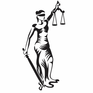 Lady Justice Holding Scales Vector
