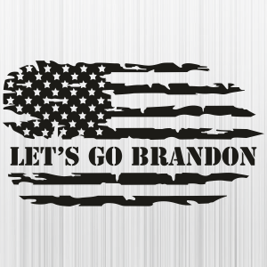 Lets Go Brandon Flag Black Svg