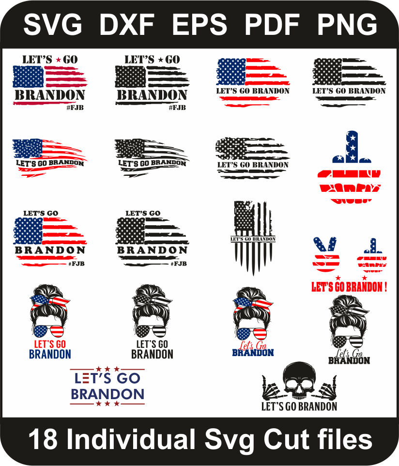 Let’s Go Brandon American Flag Decal